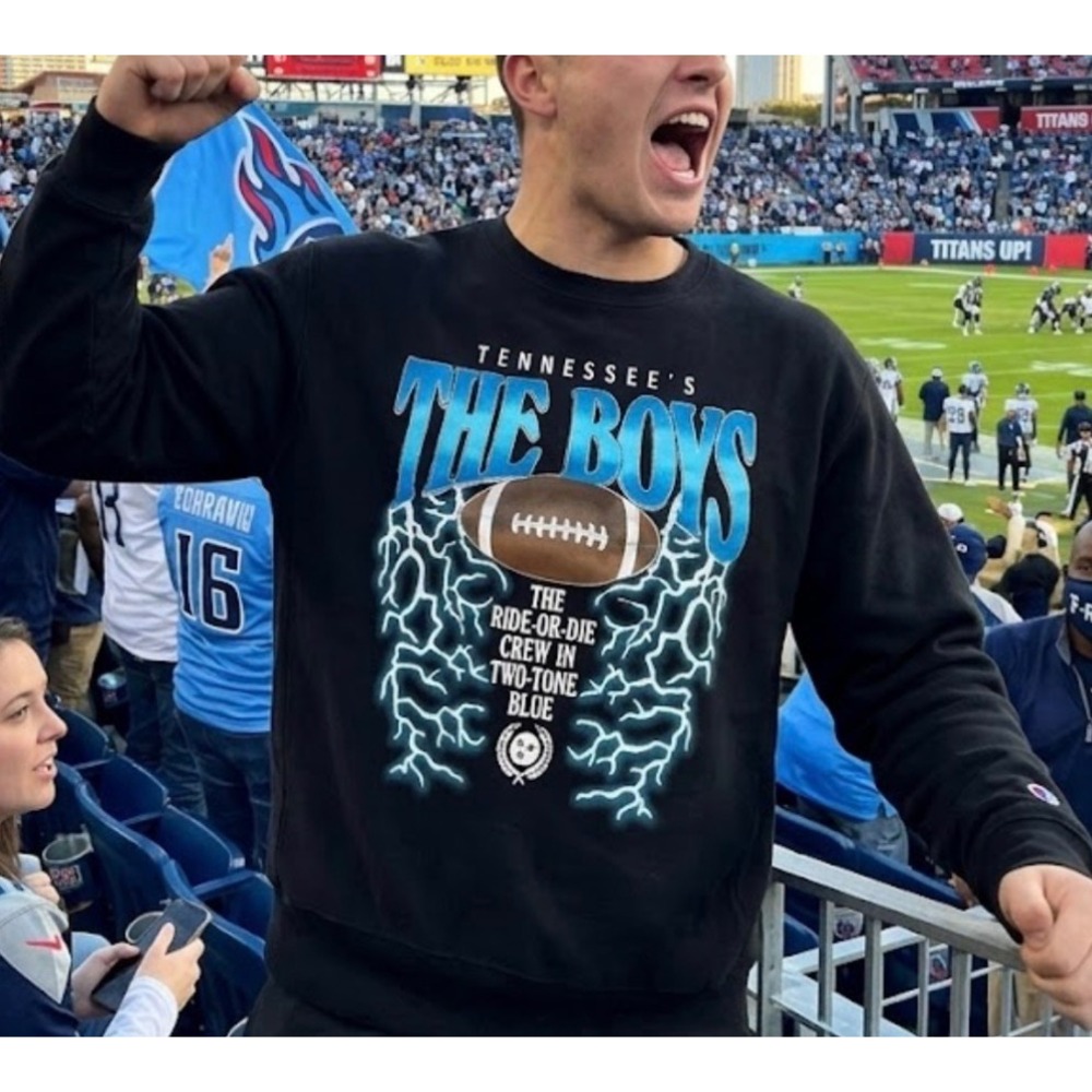 Champion Barstool Sports Tennessee Titans The Boys NFL Sweatshirt Black Mens L